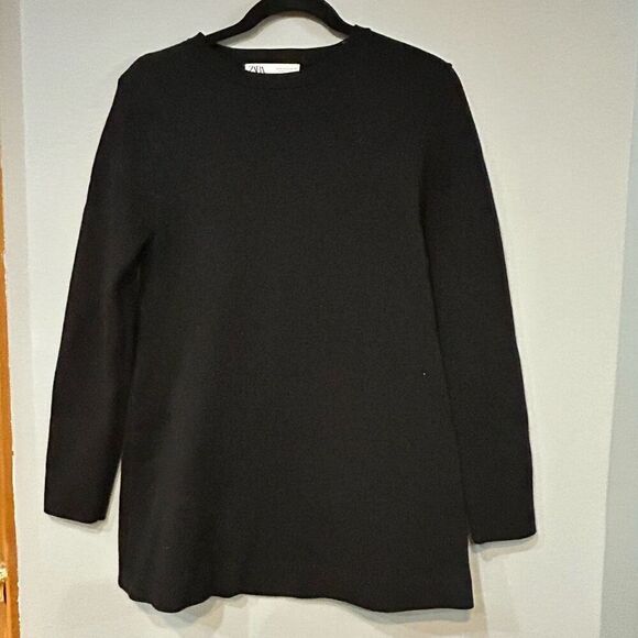 Zara‎ black sweater dress or tunic size M - Picture 1 of 6